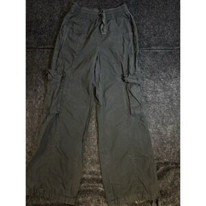 AERIE‎ Gray TWILL Elastic Waist GO-FOR-IT BAGGY High-Rise CARGO XS 0595